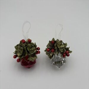Ganz Kissing Krystals Mini Acrylic‎ Jewel Ornaments 2-Piece Set